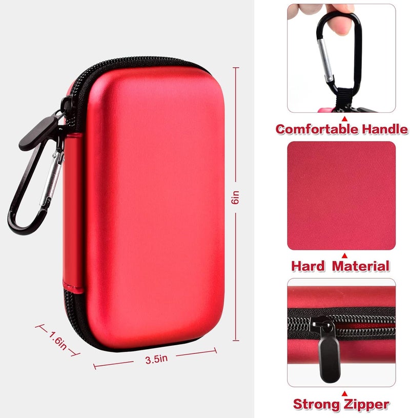 PAIYULE Case Compatible with Samsung T7/ T7 Touch Portable SSD 1TB 2TB 500GB USB 3.2 External Solid State Drive, Travel Carrying Storage Organizer Fits for USB Cables and More Accessories (Red) - Image 3