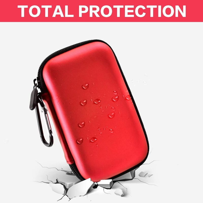 PAIYULE Case Compatible with Samsung T7/ T7 Touch Portable SSD 1TB 2TB 500GB USB 3.2 External Solid State Drive, Travel Carrying Storage Organizer Fits for USB Cables and More Accessories (Red) - Image 5