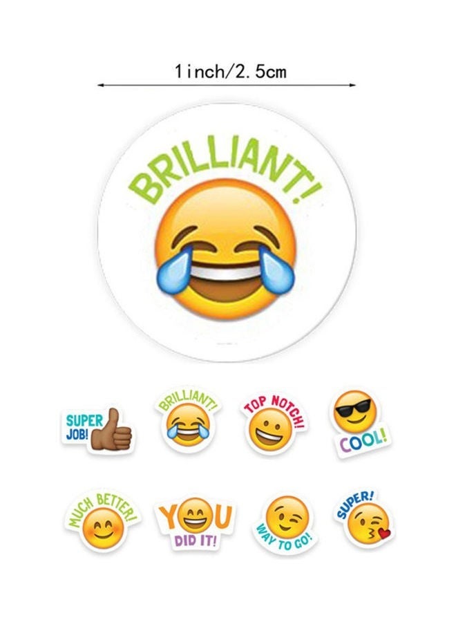 general 2Pcs 500-Piece Round Shape Sticker Roll Multicolour - Image 3