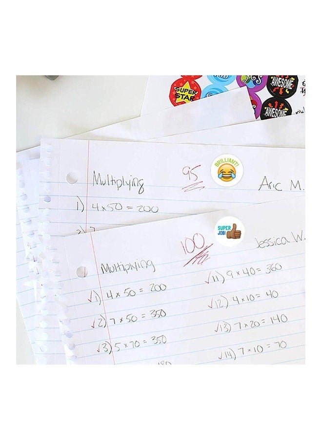 general 2Pcs 500-Piece Round Shape Sticker Roll Multicolour - Image 4