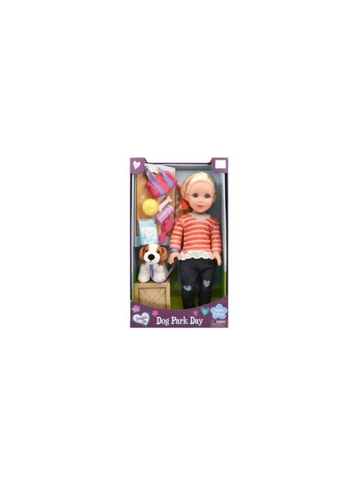 Baby Maziuna Baby Maziuna Style Girls Dog Walker 18 Inch 