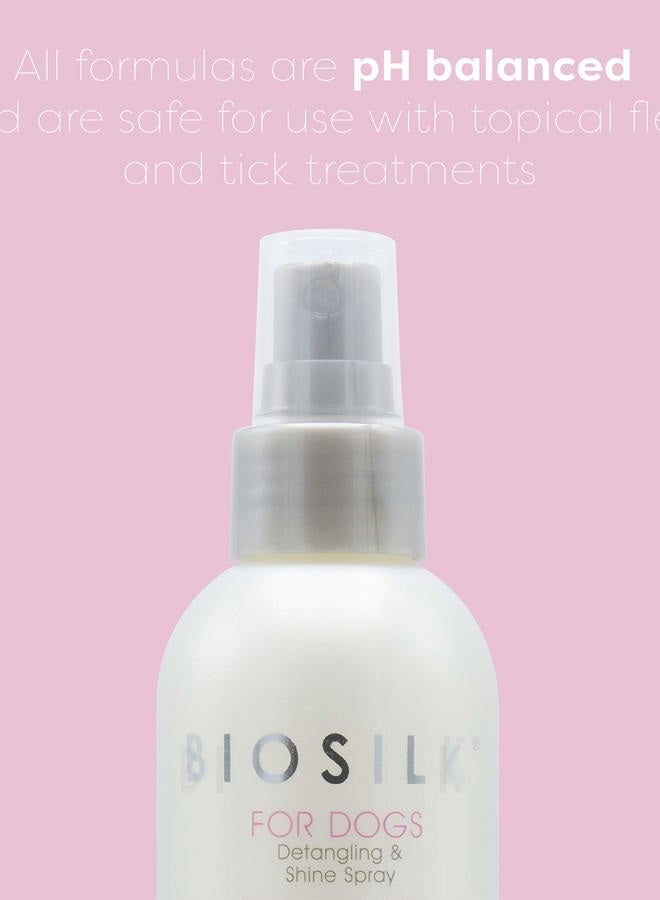 BIOSILK for Dogs Silk Therapy Detangling Plus Shine Mist for Dogs | Best Detangling Spray for All Dogs & Puppies for Shiny Coats and Dematting | 8 Oz Bottle (Packaging May Vary),WHITE (Pack of 1) - Image 2