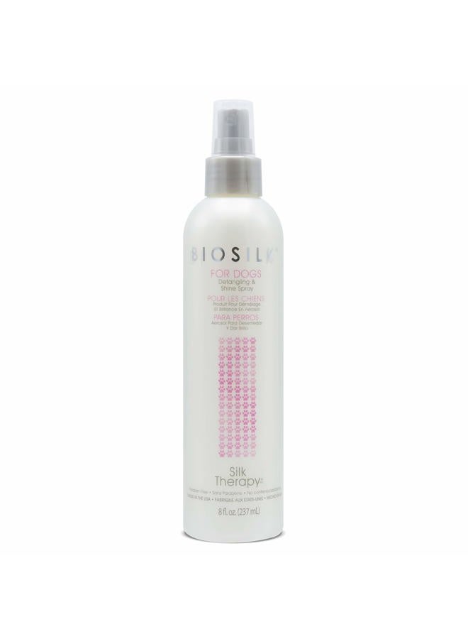 BIOSILK for Dogs Silk Therapy Detangling Plus Shine Mist for Dogs | Best Detangling Spray for All Dogs & Puppies for Shiny Coats and Dematting | 8 Oz Bottle (Packaging May Vary),WHITE (Pack of 1) - Image 1