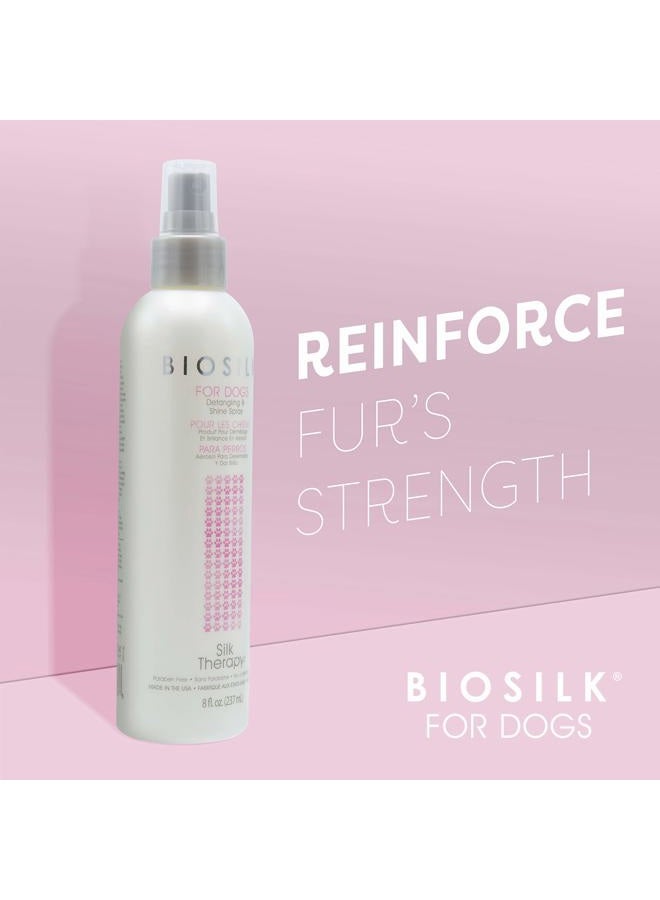 BIOSILK for Dogs Silk Therapy Detangling Plus Shine Mist for Dogs | Best Detangling Spray for All Dogs & Puppies for Shiny Coats and Dematting | 8 Oz Bottle (Packaging May Vary),WHITE (Pack of 1) - Image 3