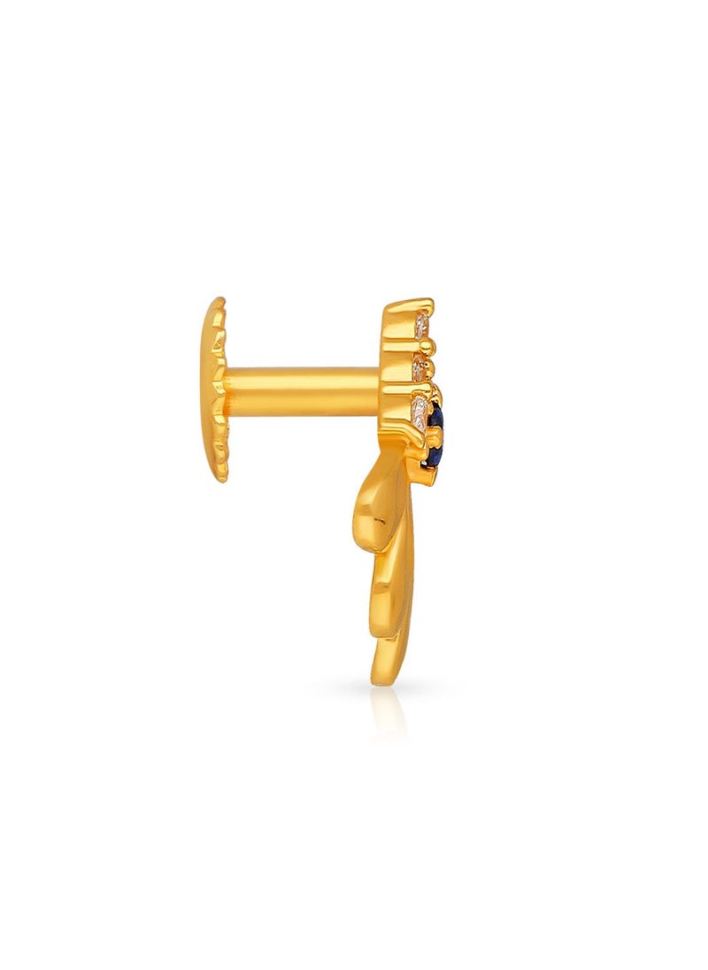 Malabar Gold and Diamonds 22k 916 Purity Gold Studs Earrings for Women DZER311Y  - Image 2