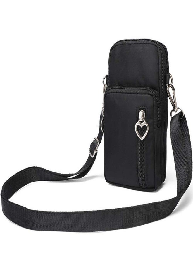 WATACHE Outdoor Sweat-Proof Running Armbag Cross-Body Shoulder Casual Wallet Purse Crossbody Bag Gym Fitness Cell Phone Key Holder for iPhone 13 12 Pro Max Xs Max/Xr,Galaxy Note 10, P30 Pro,Black - Image 1