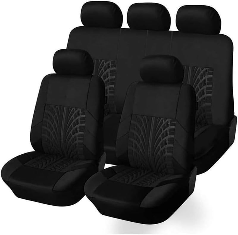 Car Seat Covers for Nissan Primera P12 2002-2007,Front and Back Seat Covers Full Set Seats Protector Cushion Cover Seats Cover Set and Interior Accessories,Black - Image 1