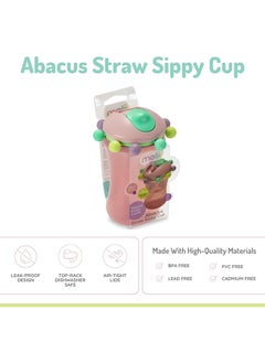 melii Abacus Sippy Cup 340 ML, Pink  - Image 4