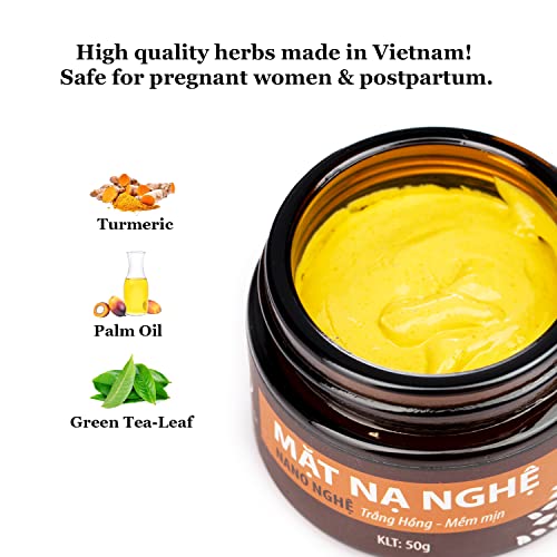 WONMOM Turmeric Facial Mask with Turmeric Harvest after 9 Months (1.8 ounces) - Image 3