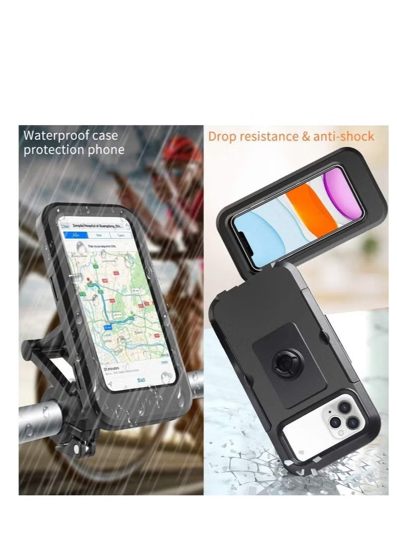 Motorcycle, Scooter & Bicycle Phone Holder and Case – Waterproof & Rain-Resistant – Super Strong Stability with Full Protection from Shocks and Drops – Durable and Secure Design for All Riding Conditions - Image 3