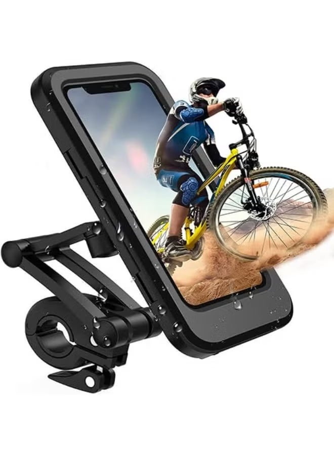 Motorcycle, Scooter & Bicycle Phone Holder and Case – Waterproof & Rain-Resistant – Super Strong Stability with Full Protection from Shocks and Drops – Durable and Secure Design for All Riding Conditions - Image 1