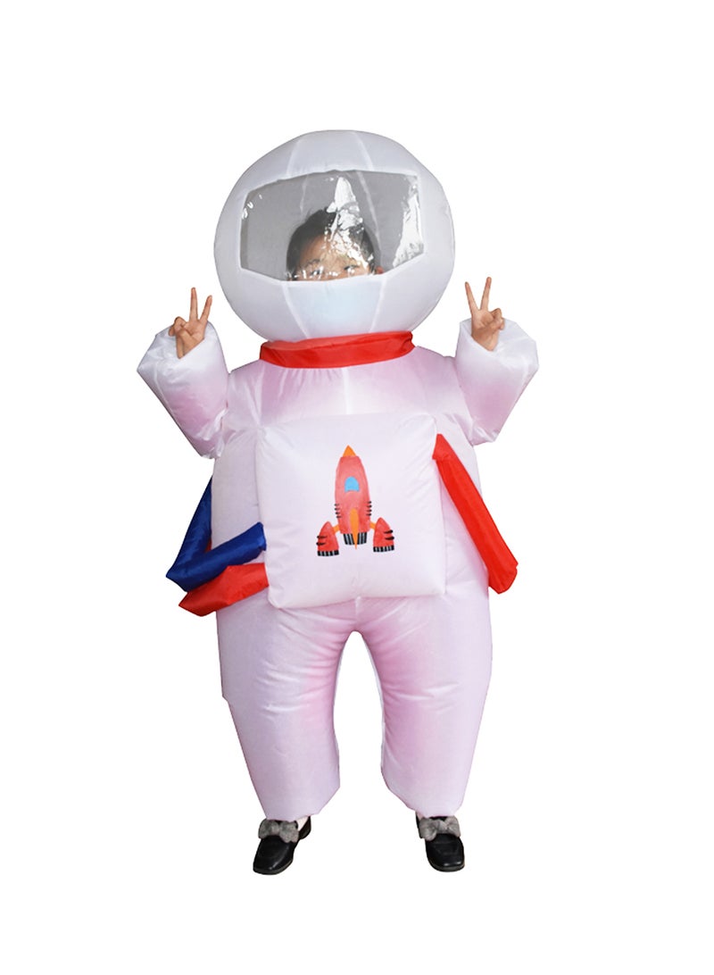 Astronaut Shape Inflatable Costume for Festival include a Blower and Battery Case,Space Man Costume for Dress Up Party,Funny Blow up Pretend Toy Costume for Party Suitable 90-140cm Height - Image 1
