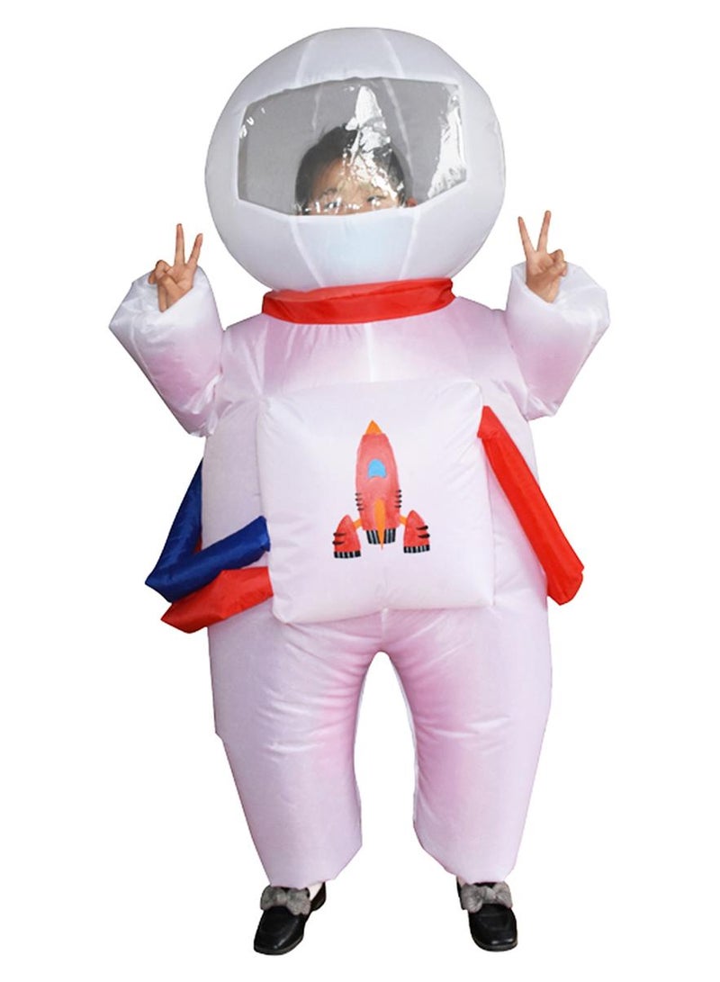 Astronaut Shape Inflatable Costume for Festival include a Blower and Battery Case,Space Man Costume for Dress Up Party,Funny Blow up Pretend Toy Costume for Party Suitable 90-140cm Height - Image 1