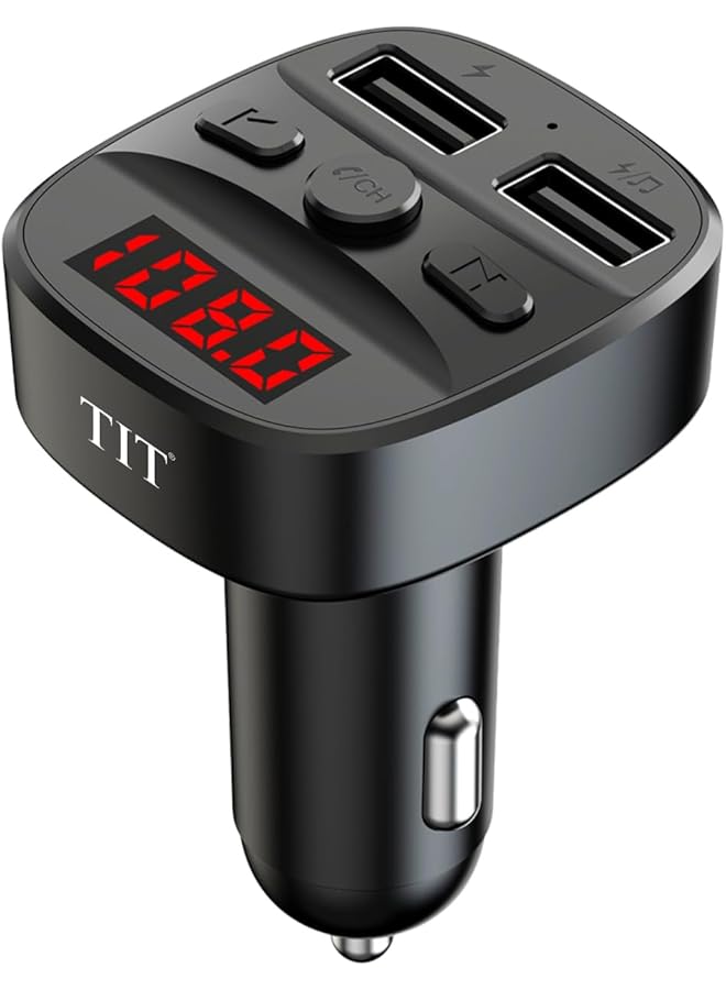 TIT Bluetooth Fm Transmitter Car Charger With Hd Display, Hands-Free Calling And Music Play (12V/24V) T-71 - Image 2