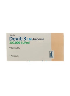 Devit-3 I.M. Ampoule – 3000,000 I.U./ml Vitamin D3, 1 Ampoule