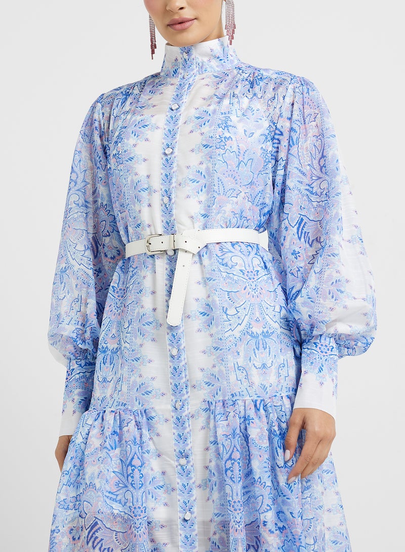 Khizana Paisley Chiffon Maxi Dress - Image 3