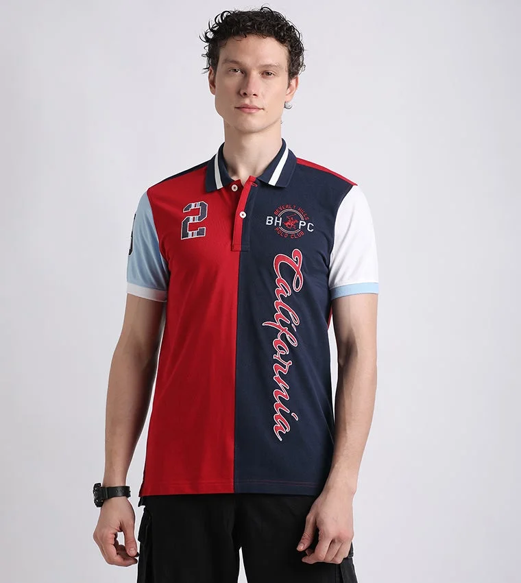 Color Block Short Sleeves Polo T-Shirt