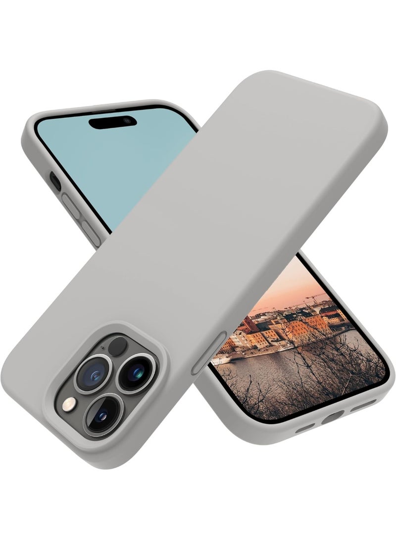 جراب سيليكون سائل لهاتف iP 14 Pro Max - ملمس ناعم، مقاوم للصدمات، غطاء حماية للهاتف مضاد للخدوش مع بطانة من الألياف الدقيقة - حماية كاملة للجسم - Image 1