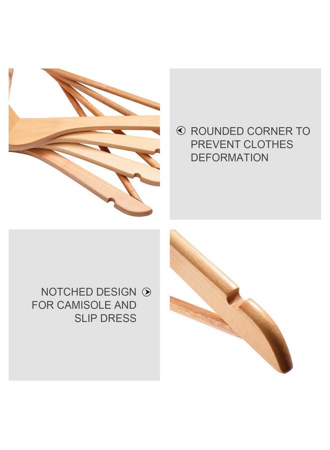 ZEPOLI ZEPOLI Wooden Hangers, Solid Wood Shirt Hangers,Dress Coat Jacket Clothes Hangers,with Extra Smooth Finish, 360 Degree Swivel Hook (Pack of 70, Beige)  - Image 5