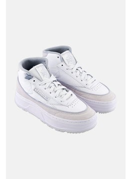 Reebok Women Club C Geo Mid Lace Up Tennis Shoes, White  - Image 1