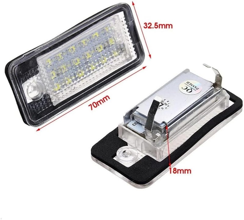 Pulchra License Number Plate Light LED Rear Number Plate Light For Audi A3 S3 A4 S4 A6 S6 A8 Q7 2Pcs - Image 2