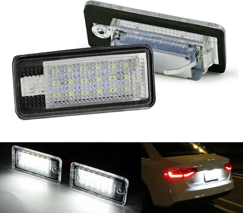 Pulchra License Number Plate Light LED Rear Number Plate Light For Audi A3 S3 A4 S4 A6 S6 A8 Q7 2Pcs - Image 1