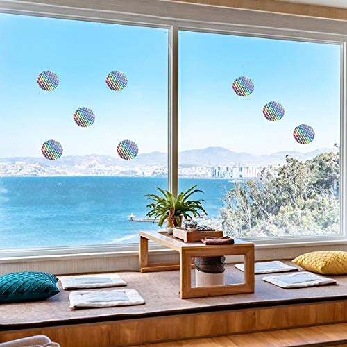EACILLES Anti Collision Window Stickers for Birds, Glass Window Decals Clings for Bird Strikes, Stop Birds from Hitting Windows, Circle, 20 Pieces - Image 4