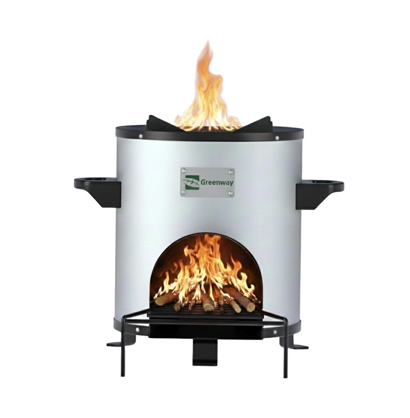 Greenway Smart Stove - Improved Biomass Cooking Stove | Smoke Less Small Stove | Bioflame Wood Stove | No LPG or Gas Needed | Affordable Clean Cooking | Eco-Friendly Lakdi ka chulha | Made-in-India - Image 4