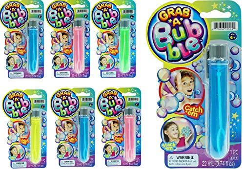 JARU Grab a Bubble Touchable Mini Bubbles Wand Toy 6 Pack Assorted Color Small Bubble Wands for Kids Summer Celebration Kid Toys Party Favors Birthday Gift Goodie in Bulk15246 - Image 1
