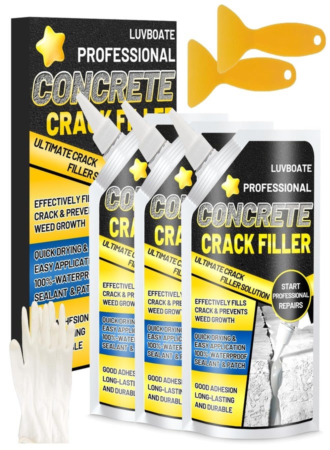 LUVBOATE Concrete Crack Filler, 4.5LB High Elasticity Self Leveling Cement Crack Filler, Slab Concrete Waterproof Repair Sealant for Driveway, Walkway, Patio, Joint, Indoor and Outdoor - Grey (74oz) - Image 1