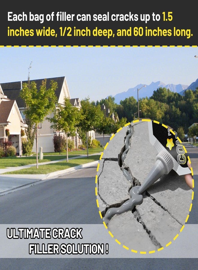 LUVBOATE Concrete Crack Filler, 4.5LB High Elasticity Self Leveling Cement Crack Filler, Slab Concrete Waterproof Repair Sealant for Driveway, Walkway, Patio, Joint, Indoor and Outdoor - Grey (74oz) - Image 4