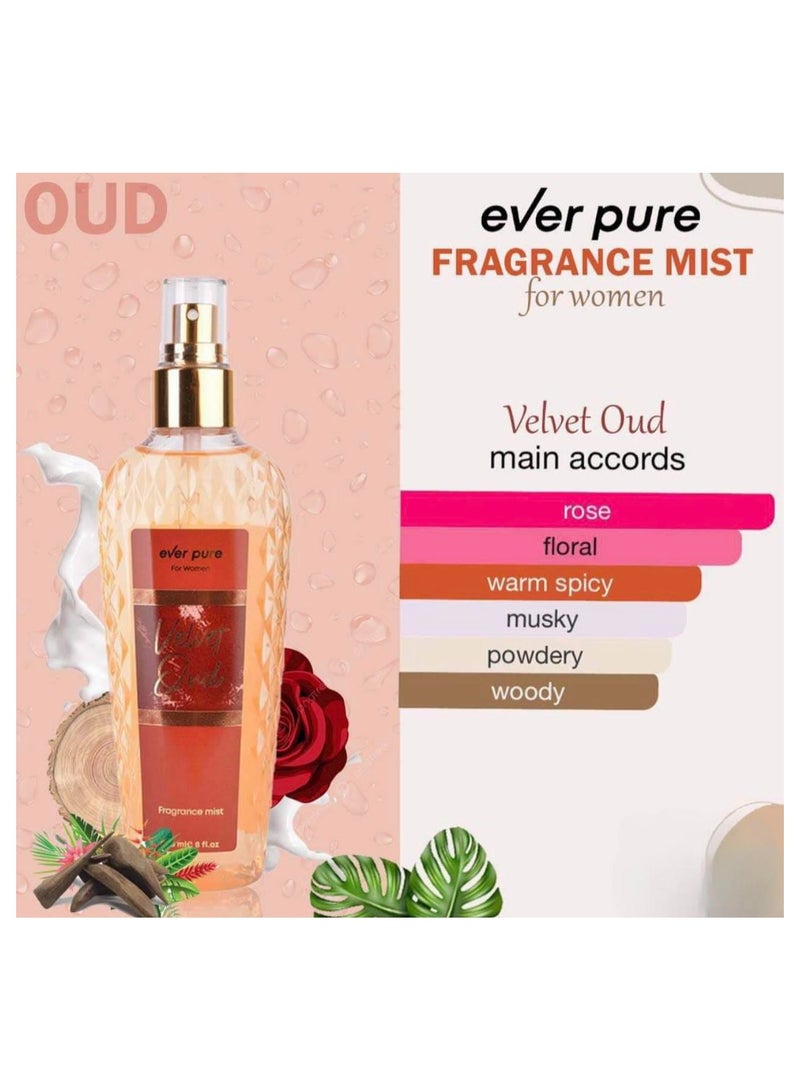 ever pure Fragrance Mist for Women Velvet Oud 236 ml - Image 3