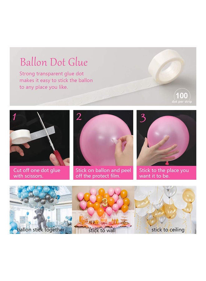 NIBEMINENT Balloon Decorating Strip Kit For Arch Garland 32Ft Tape Strip, 2 Pcs Tying Tool, 200 Dot Glue, Decoration Supplies - Image 2