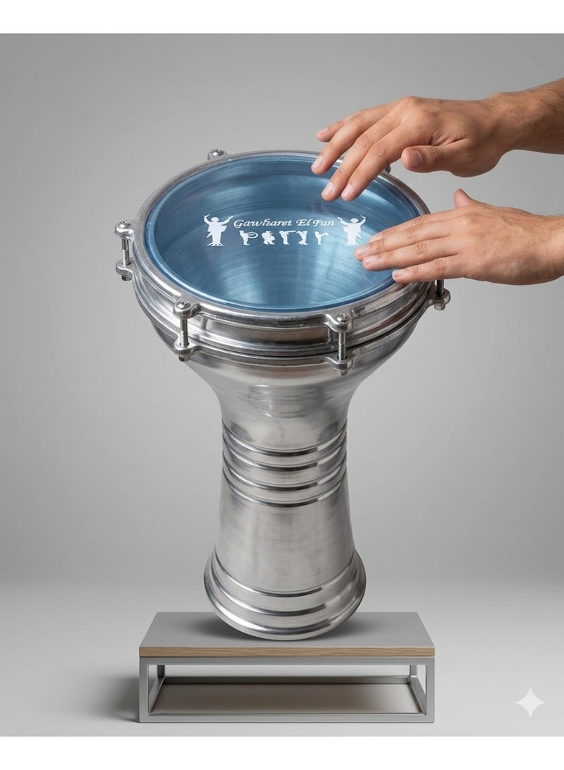 A metal drum, hand-rhythm, with a plastic head; the Egyptian darbuka drum. - Image 2