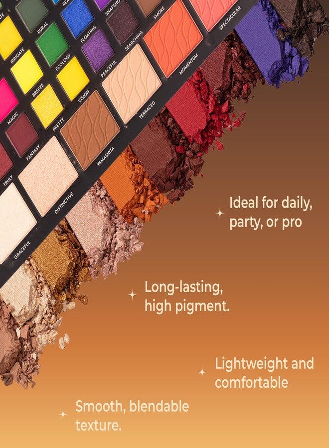 Maliao Terraced Palette - 56 Highly Pigmented Shades | Versatile Eyeshadow & Blush Palette, 68g - Image 3