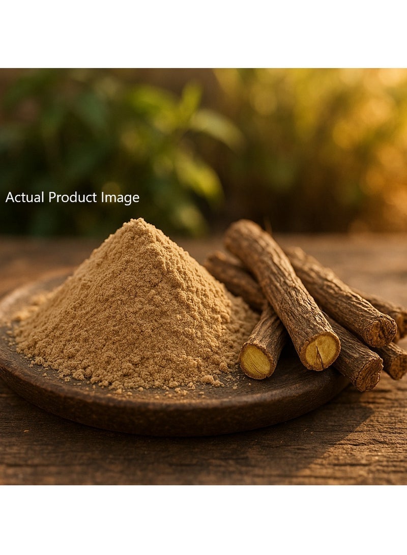 Accessories 22 Mulethi Powder (100gm) â€“ 100% Natural & Pure | Suitable for Skin & Hair | Brightens Skin, Reduces Dark Spots & Promotes Even Tone | Strengthens Hair, Soothes Scalp & Supports Growth - Image 4