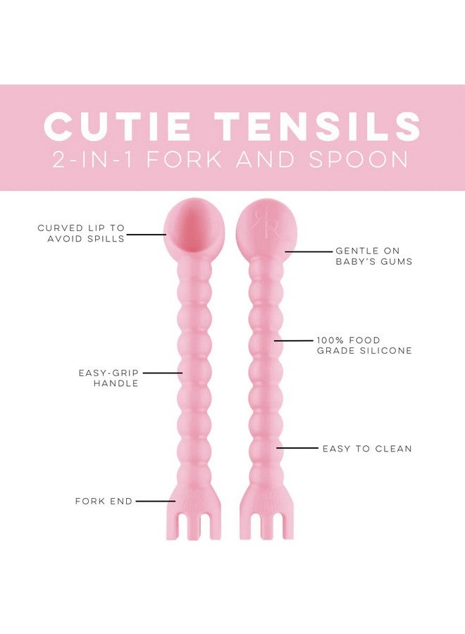 Ryan & Rose Cutie Tensils Baby Spoon And Fork [2 Pack] (Ballet) - Image 2