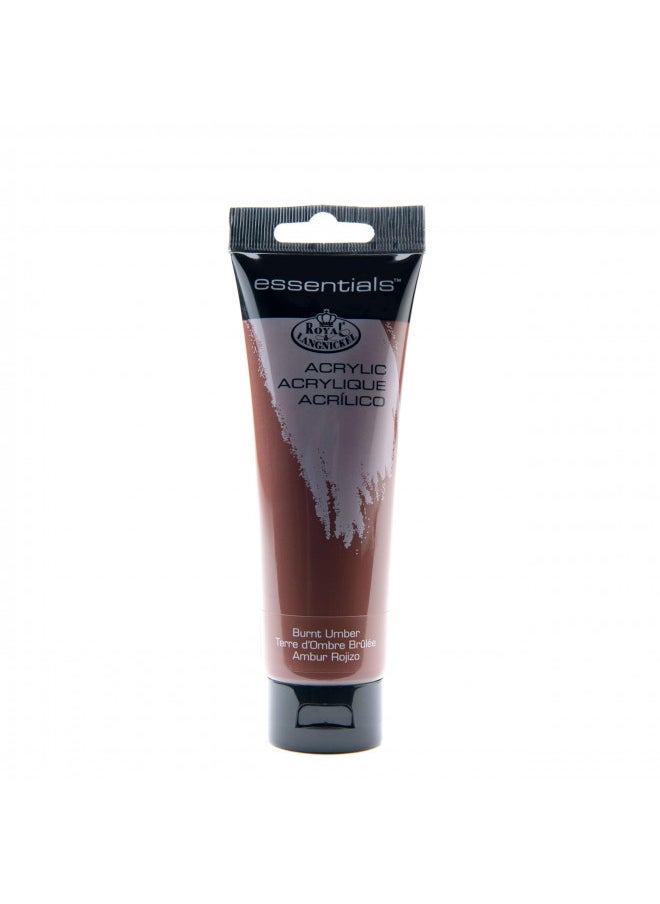 Royal & Langnickel Royal & Langnickel Essentials Acrylic Tube Paint, 120ml, Burnt Umber  - Image 1
