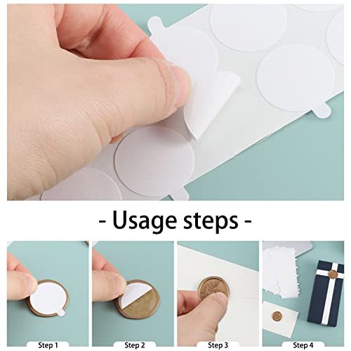 Prudiut 360 PCS Double Sided Adhesive Wax Seal Stickers - Removable Sticky Tack Putty for Sealing Backing (1 Inch) - Image 3