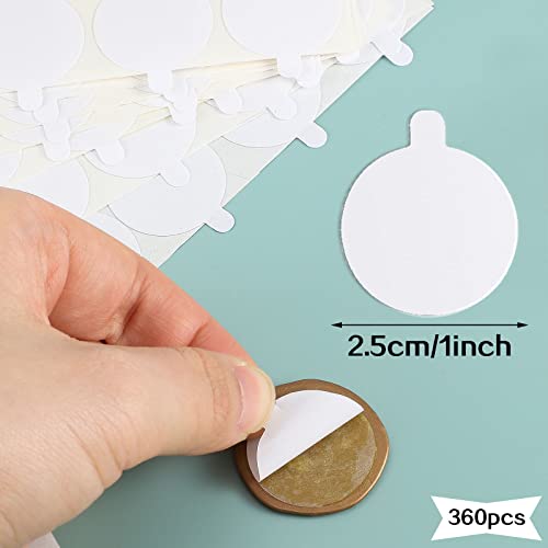 Prudiut 360 PCS Double Sided Adhesive Wax Seal Stickers - Removable Sticky Tack Putty for Sealing Backing (1 Inch) - Image 2