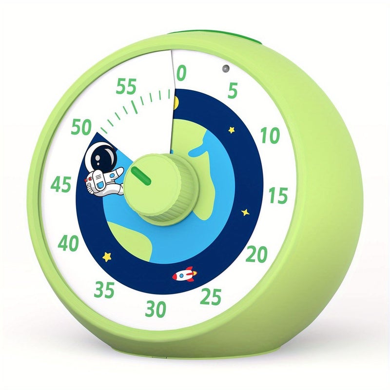 Grass Green Visual Timer for Students Self Discipline Homework Management Alarm Clock - Image 1