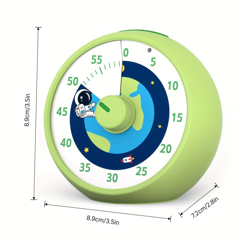 Grass Green Visual Timer for Students Self Discipline Homework Management Alarm Clock - Image 3