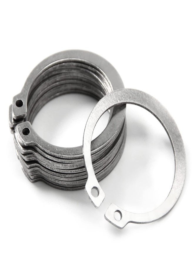MroMax 304 Stainless Steel Sliver Tone External Circlip Retaining Shaft Snap Clip Rings 38mm 20pcs - Image 1