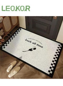 LEOKOR Doormat Non-slip Natural Rubber Front Door Mat Mud Scraper Welcome Entrance Mat for Home Entrance, Garage and Garden 60 * 90 CM  - Image 1