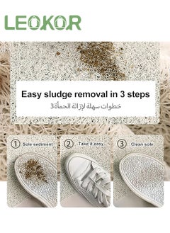LEOKOR Doormat Non-slip Natural Rubber Front Door Mat Mud Scraper Welcome Entrance Mat for Home Entrance, Garage and Garden 60 * 90 CM  - Image 4