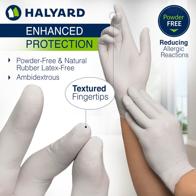 HALYARD STERLING Nitrile Exam Gloves, Non-Sterile, Powder-Free, 3.8 mil, 9.5 Inches, Gray, Small, 45269 (Box of 100) - Image 2