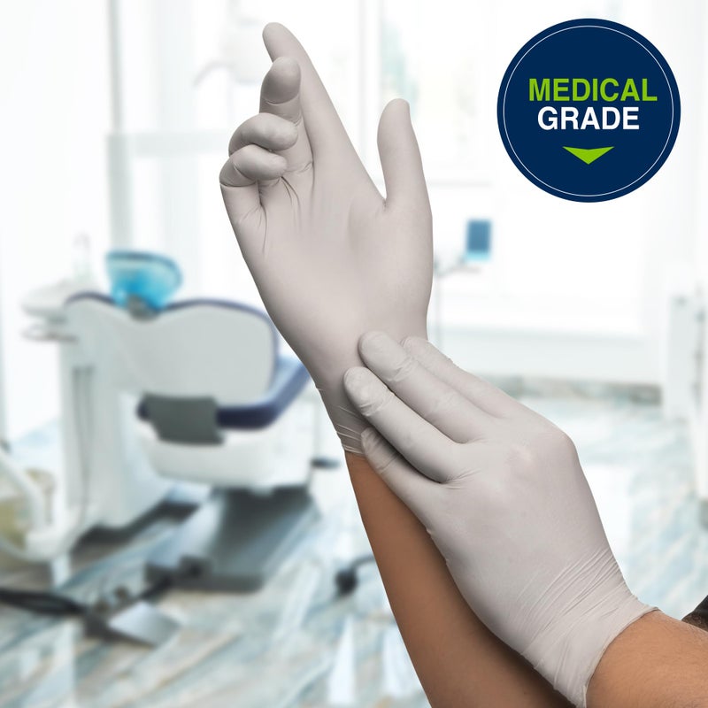 HALYARD STERLING Nitrile Exam Gloves, Non-Sterile, Powder-Free, 3.8 mil, 9.5 Inches, Gray, Small, 45269 (Box of 100) - Image 4