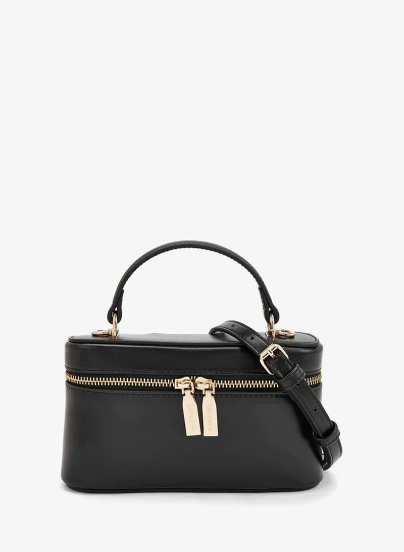 Solid Crossbody Bag With Top Handle