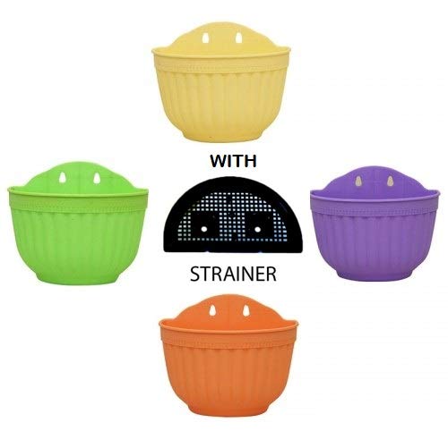 VGreen Garden VGreen Wall Flora Hanging Pot Set of 4 Pcs 10 Inch Multi - Image 2
