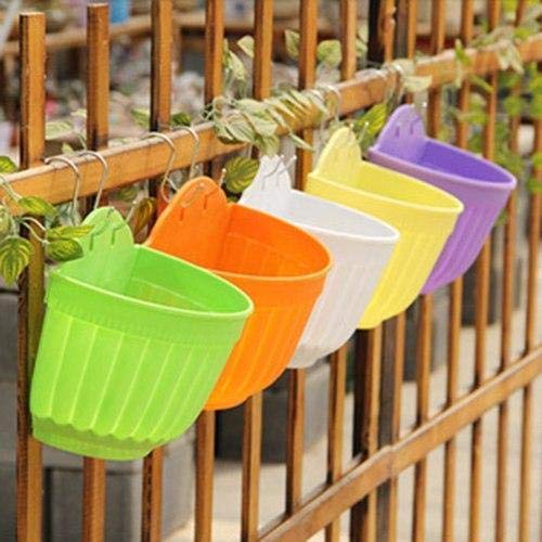 VGreen Garden VGreen Wall Flora Hanging Pot Set of 4 Pcs 10 Inch Multi - Image 5
